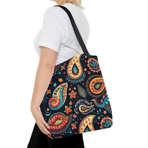 Aop Tote Bag Paisley Pattern Bold Statement Design Dipaliz - Medium - Handbags