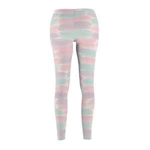 Chic Pastel Brushstroke Leggings - Trendy Activewear - Dipaliz