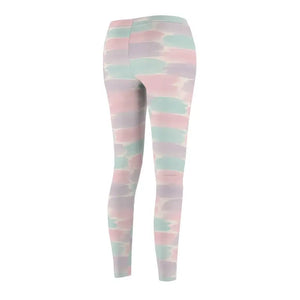 Chic Pastel Brushstroke Leggings - Trendy Activewear - Dipaliz