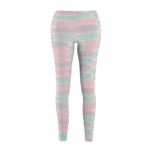 Chic Pastel Brushstroke Leggings - Trendy Activewear - Dipaliz