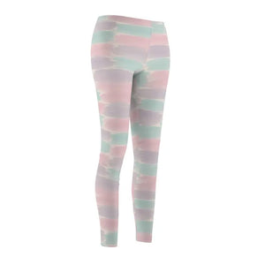 Chic Pastel Brushstroke Leggings - Trendy Activewear - Dipaliz