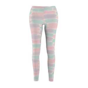 Chic Pastel Brushstroke Leggings - Trendy Activewear - Dipaliz