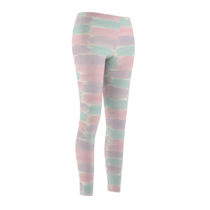 Chic Pastel Brushstroke Leggings - Trendy Activewear - Dipaliz