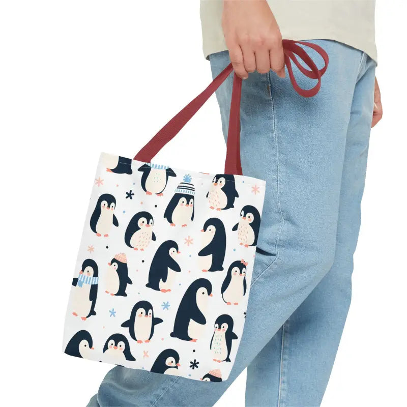 Chic Penguins Mufflers Aop Tote Bag 2024 Fashion Trend - Bags