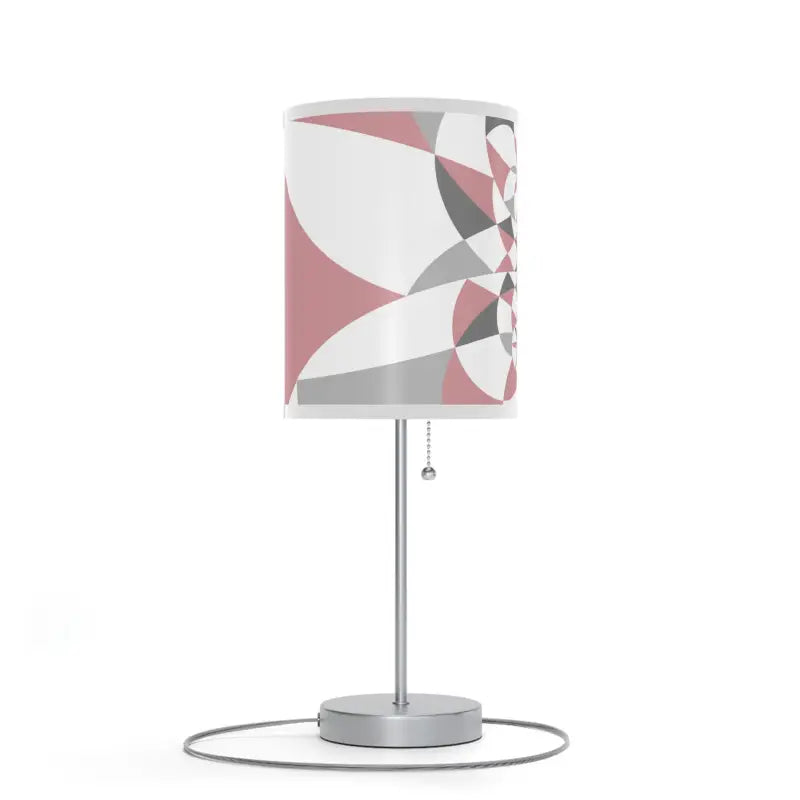 Elegant Grey Pattern Lamp for Us|ca - Cozy Pink Touch - Home Decor