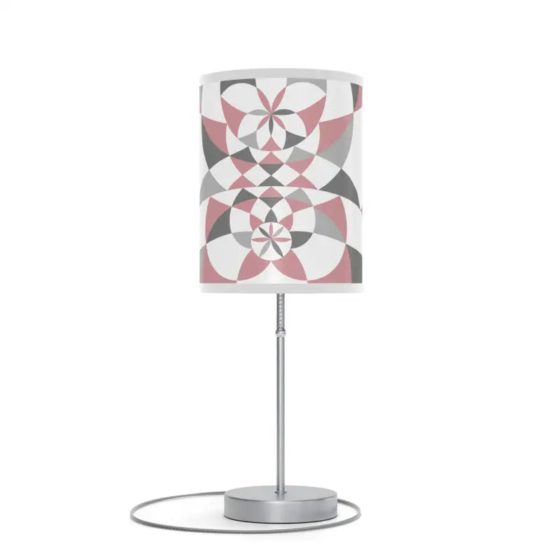 Elegant Grey Pattern Lamp for Us|ca - Cozy Pink Touch - Home Decor