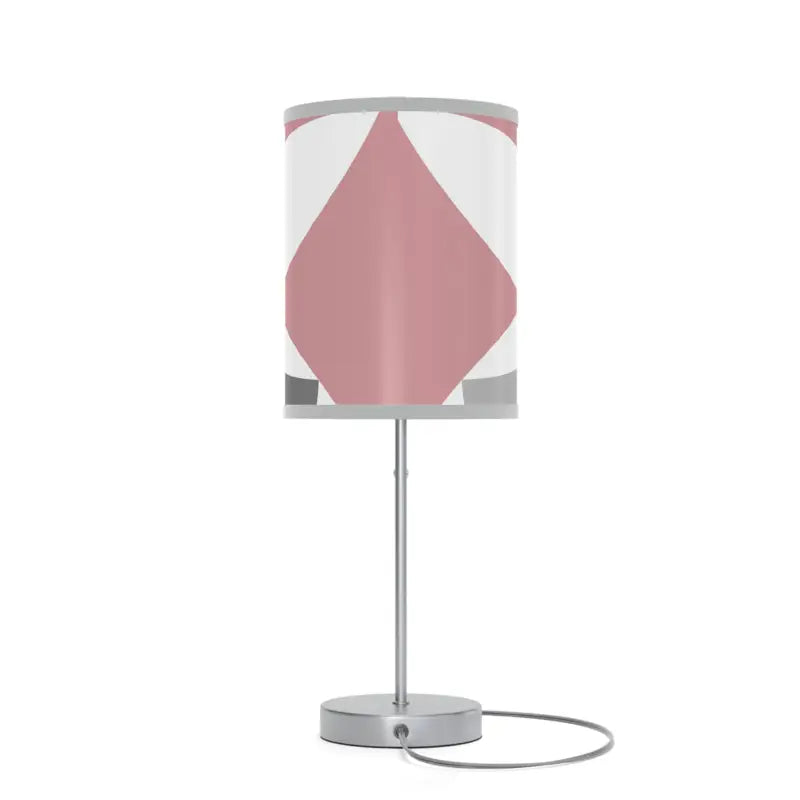 Elegant Grey Pattern Lamp for Us|ca - Cozy Pink Touch - Home Decor