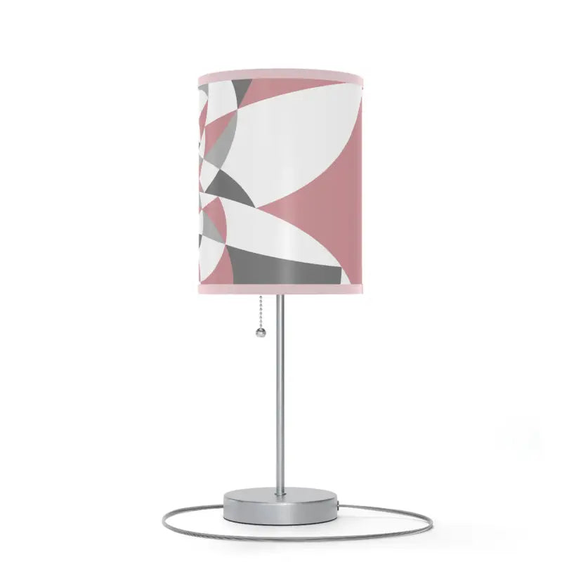 Elegant Grey Pattern Lamp for Us|ca - Cozy Pink Touch - Home Decor