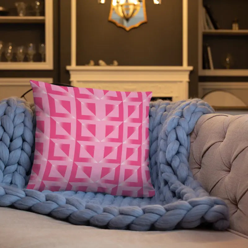 Chic Pink Triangle Pillow: Elevate your Decor with Style - Home