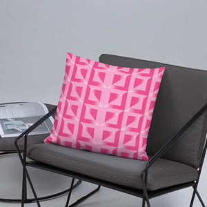 Pink Triangle Pattern Pillow Premium Quality Insert by Dipaliz - Throw Pillows