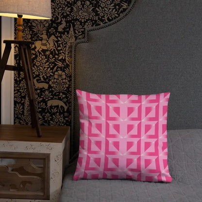 Chic Pink Triangle Pillow: Elevate your Decor with Style - Home