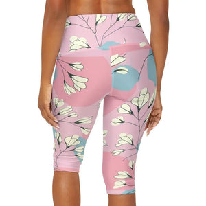 Pink Yoga Capri Leggings - Chic Activewear Style - Dipaliz