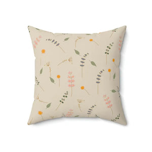 Simple Flowers Pattern Polyester Square Pillow - Vibrant Home Decor - Dipaliz - Throw Pillows