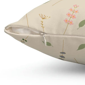 Simple Flowers Pattern Polyester Square Pillow - Vibrant Home Decor - Dipaliz - Throw Pillows