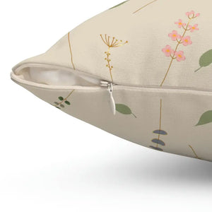 Simple Flowers Pattern Polyester Square Pillow - Vibrant Home Decor - Dipaliz - Throw Pillows