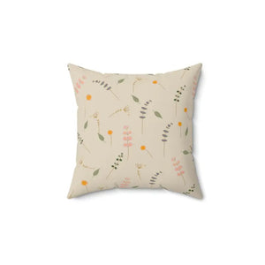 Simple Flowers Pattern Polyester Square Pillow - Vibrant Home Decor - Dipaliz - Throw Pillows