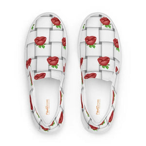 Canvas Shoes Women’s Slip Roses Woven Design Comfort - Dipaliz - Sneakers