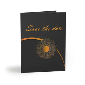 Save the Date Invitation Card with Matching White Envelopes - Dipaliz - 8 Pcs / Matte / 4.25” x 5.5” - Greeting & Note