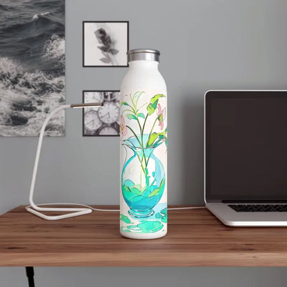 Upgrade your Style with the Sleek Chic Slim Water Bottle - 20oz / White Mug