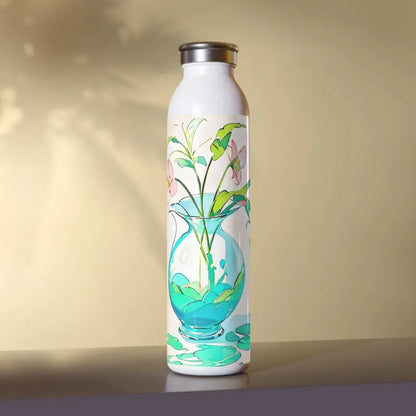 Upgrade your Style with the Sleek Chic Slim Water Bottle - 20oz / White Mug