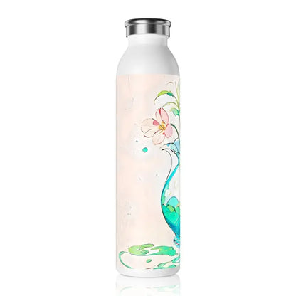 Upgrade your Style with the Sleek Chic Slim Water Bottle - 20oz / White Mug