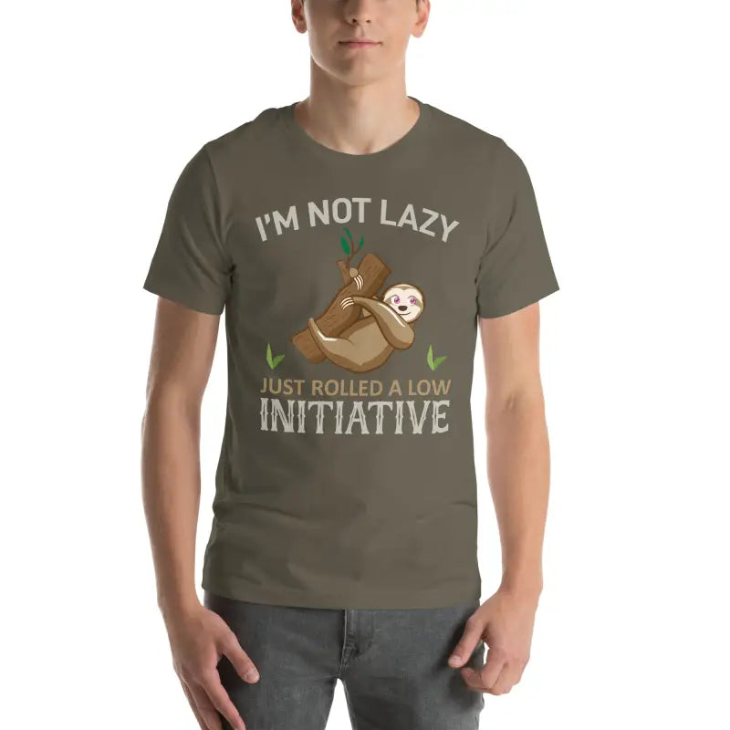 Chic Sloth T-shirt: Comfy Couture Meets High Fashion! - Army / s T-shirts