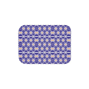 Sherpa Blanket White Flowers Geometric Pattern - Dipaliz - Blankets