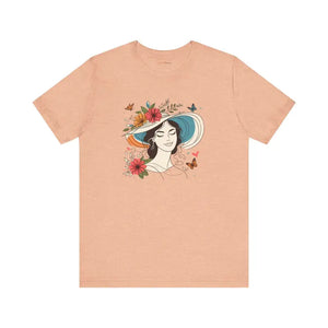 Unisex Jersey Tee Woman Floral Art Soft Cotton Short Sleeve - Dipaliz - T-shirts