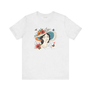 Unisex Jersey Tee Woman Floral Art Soft Cotton Short Sleeve - Dipaliz - T-shirts