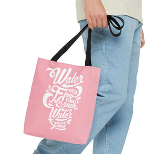 Water Pink Tote Bag - Stylish Fashion Statement - Dipaliz - Small - Bags