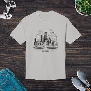 Eco-friendly Chicago Skyline Tee Gifts for Her - Dipaliz - T-shirts - l