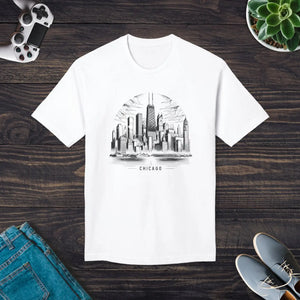 Eco-friendly Chicago Skyline Tee Gifts for Her - Dipaliz - T-shirts - l