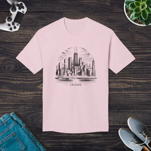Women’s Fashion Chicago Skyline Tee Made for Bold Style - Dipaliz - Pink / s - T-shirts