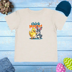 Bunny Rabbit Chick Magnet Short Sleeve Tee - Dipaliz - Heather Dust / 2t - T-shirts