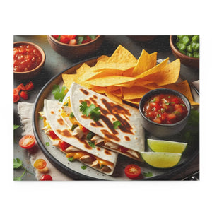 Vibrant Chicken Quesadilla Jigsaw Puzzle - Eco-friendly Gifts - Dipaliz - Puzzles