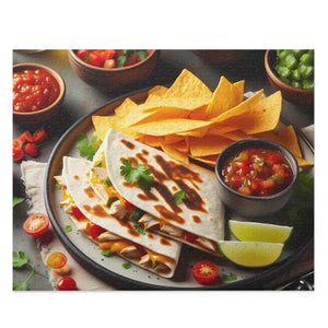 Vibrant Chicken Quesadilla Jigsaw Puzzle - Eco-friendly Gifts - Dipaliz - Puzzles
