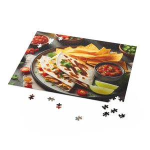 Vibrant Chicken Quesadilla Jigsaw Puzzle - Eco-friendly Gifts - Dipaliz - Puzzles