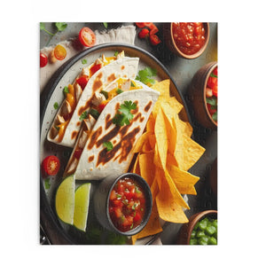 Vibrant Chicken Quesadilla Jigsaw Puzzle - Eco-friendly Gifts - Dipaliz - Puzzles