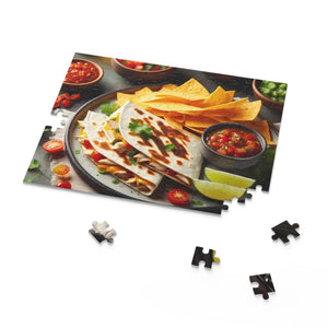 Vibrant Chicken Quesadilla Jigsaw Puzzle - Eco-friendly Gifts - Dipaliz - Puzzles