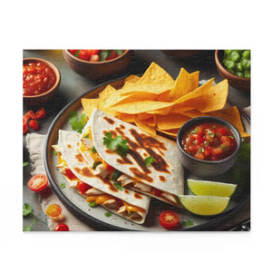 Vibrant Chicken Quesadilla Jigsaw Puzzle - Eco-friendly Gifts - Dipaliz - Puzzles