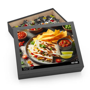 Vibrant Chicken Quesadilla Jigsaw Puzzle - Eco-friendly Gifts - Dipaliz - Puzzles