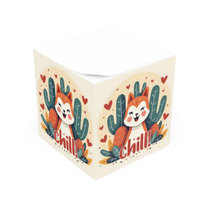 Vibrant Fox Note Cube - Chill Desk Decor - Dipaliz - Sticky Notes
