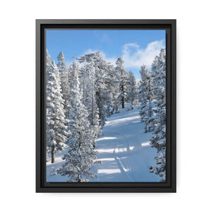 Lake Tahoe Framed Artwork Snow Covered Trees Canvas - Dipaliz - 11″ x 14″ (vertical) / Black / 1.25’’ - Posters Prints
