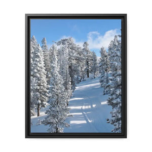 Lake Tahoe Framed Artwork Snow Covered Trees Canvas - Dipaliz - 16″ x 20″ (vertical) / Black / 1.25’’ - Posters Prints