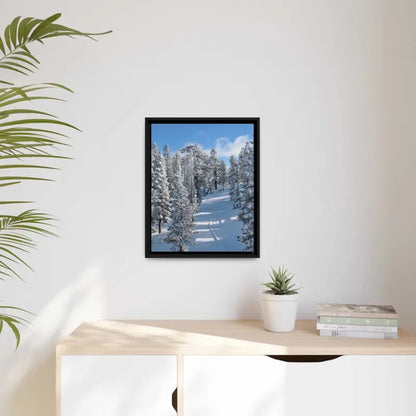 Chill out Snow Framed Canvas Winter Wonderland Decor