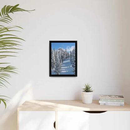 Chill out Snow Framed Canvas Winter Wonderland Decor