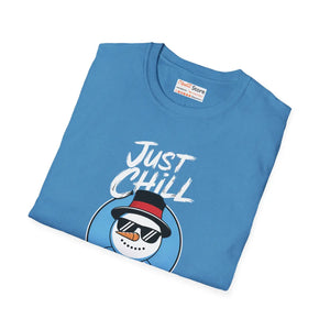 Quirky Chill Snowman T-shirt - Softstyle Cotton - Dipaliz - T-shirts