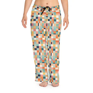 Pastel Colors Checkered Pajama Pants - Luxe Lounge Comfort - Dipaliz - 2xl / White Stitching