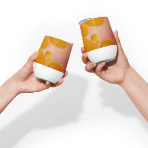 Wine Tumbler - Pink Abstract Pattern Insulated - Dipaliz - Tumblers