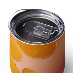 Wine Tumbler - Pink Abstract Pattern Insulated - Dipaliz - Tumblers